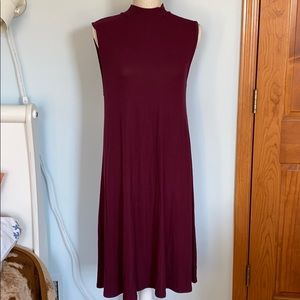 Gap Luxe Turtle neck sleeveless sweater dress Sz L